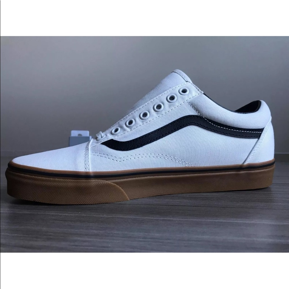 Vans Women’s Old Skool Gum Blanc De Blanc/Black - Picture 2 of 8
